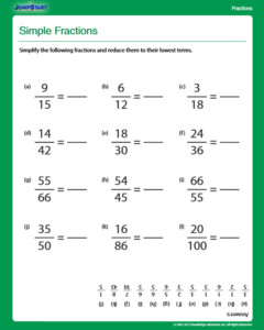 Simple Fractions View Free Fractions Worksheet For 4th Grade JumpStart