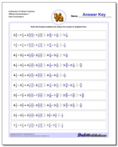 Adding Mixed Fractions With Unlike Denominators