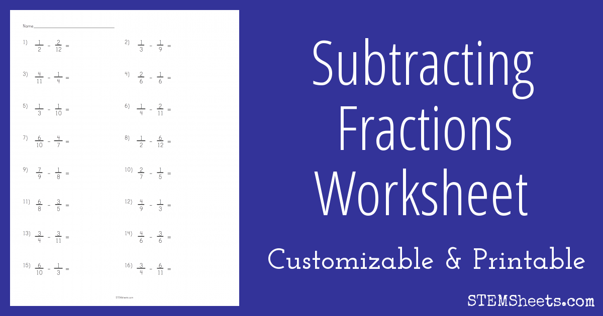 Adding And Subtracting Fractions Multiple Choice Worksheets Pdf